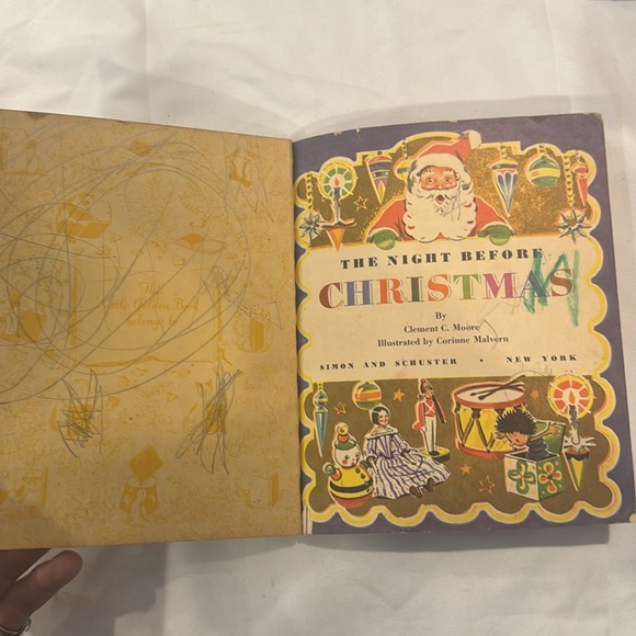 Vintage 1940s Christmas Story Book, The Night Before Christmas - 1949 - Picture 4 of 5